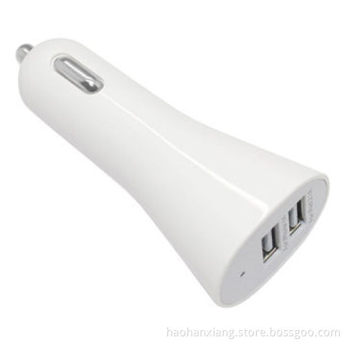 Dual Ports USB Car Charger for Mobile Phones/iPhone/iPad